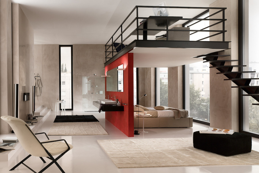 Koupelna s vodovodními bateriemi Loop od výrobce Nobili