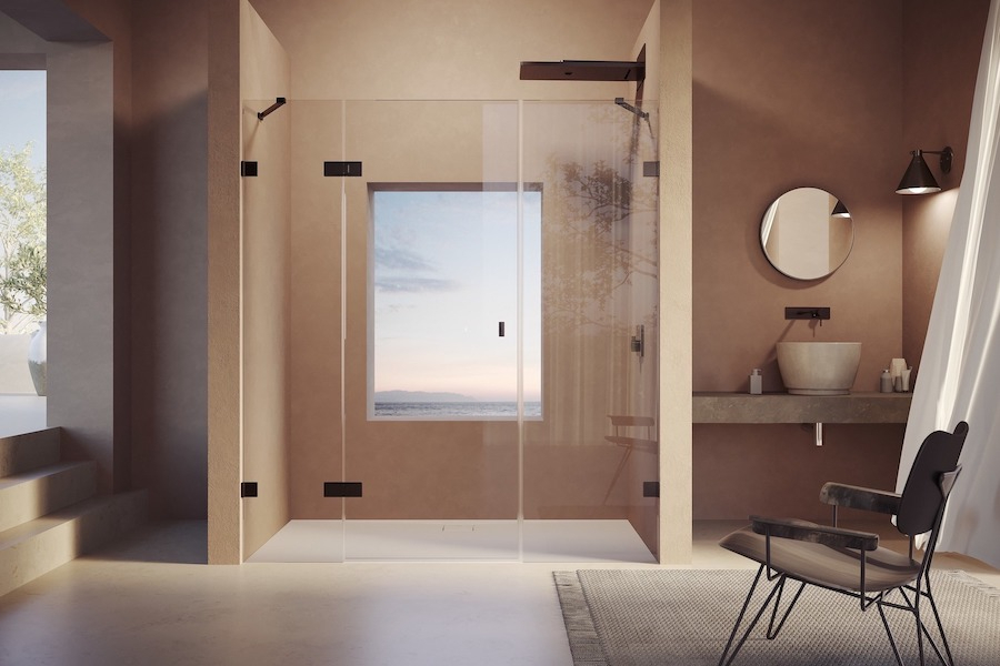 Koupelna se sprchovým koutem Hüppe Solva