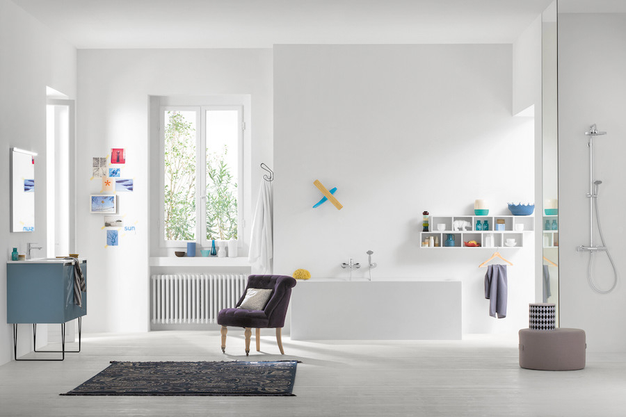 Chromové vodovodní baterie Nobili Sand v koupelně