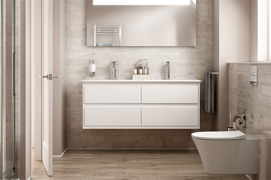 Koupelna se sanitární keramikou Connect Air od Ideal Standard