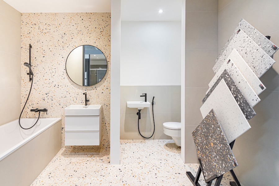 Koupelnová kóje s obklady a dlažbou Venice Villa a Nuances