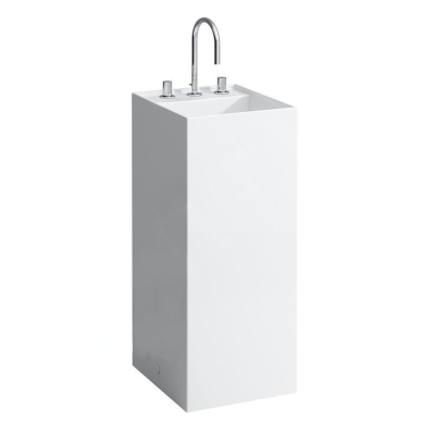 Laufen Kartell umyvadlo stojící + baterie umyvadlová 3otvorová s automatickou výpustí