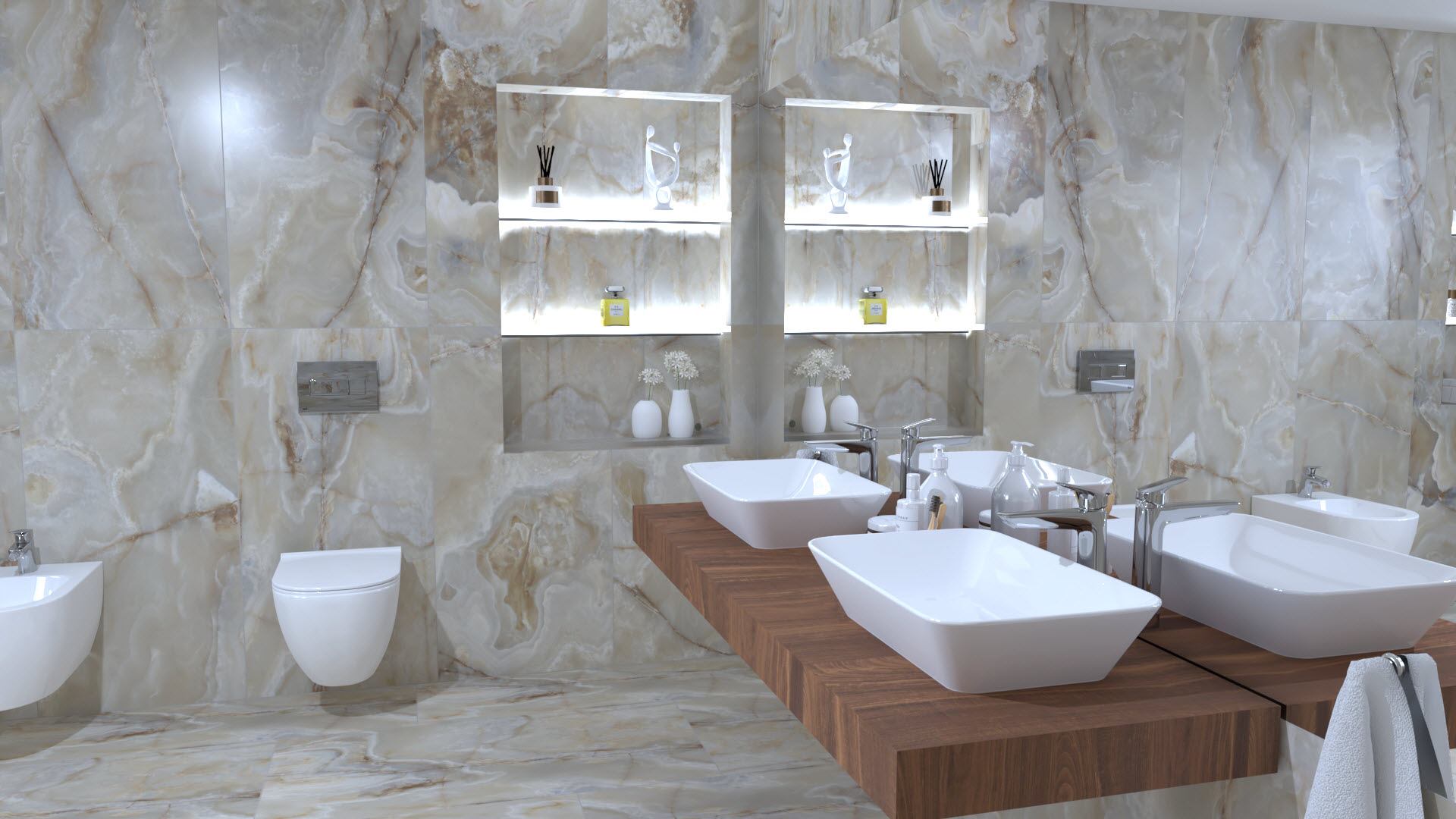Vizualizace koupelny se sérií Onyx &amp;amp;amp; More