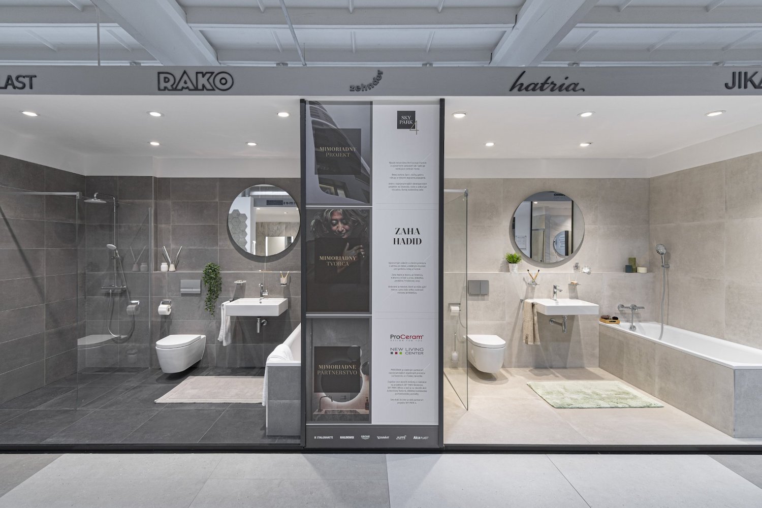 Koupelnové kóje pro projekt Sky Park by Zaha Hadid